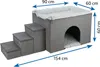 TRIXIE Höhle Harvey mit Treppe - grau/weiß-schwarz - 154 × Produktbild-Vorschau 9