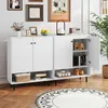 KOMFOTTEU Mobile da cucina con 2 ante e 1 ripiano aperto, Anteprima dell’immagine prodotto 7