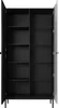 Vitrine Nicole geriffelt teilverglast 100x200x45 cm Produktbild-Vorschau 3