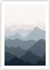 Poster - Poster ohne Rahmen - Berge Grafiken Buntstift - Produktbild-Vorschau 1