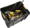 A Dewalt tool box containing an angle grinder, batteries, and drill bits. Anteprima dell’immagine prodotto