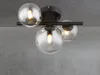 Globo Lighting plafoniera in metallo nero opaco, 3x G9 LED Anteprima dell’immagine prodotto 3