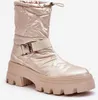 Damen-Stiefel Mit Massiver Sohle Und Flachem Absatz Beige Produktbild-Vorschau 2