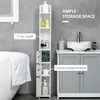 Kleankin Badezimmer-Säulenschrank, hoher Toilettenschrank Produktbild-Vorschau 4