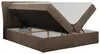 A brown upholstered boxspring bed with its storage compartment open, revealing the mattress and internal storage space. Produktbild-Vorschau