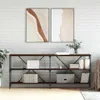 Konsolentisch Braun Eiche 180x30x75 cm Holzwerkstoff und Produktbild-Vorschau 2