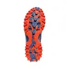 Sohle des La Sportiva Bushido III Woman Trailrunning-Schuhs in Rot und Blau; mit markantem Profil für besseren Halt. Podgląd zdjęcia produktu