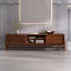 Lowboard ADAMO 180 cm aus Massivholz, Kastanie Finish - TV Produktbild-Vorschau 3