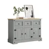 vidaXL Kredens Corona 112x43x78 cm lite drewno sosna Podgląd zdjęcia produktu 9