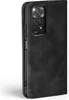 A black flip case for a smartphone is shown from the side. Produktbild-Vorschau