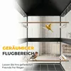 PawHut Vogelvoliere Groß Vogelkäfig mit Abnehmbar Trennwand Produktbild-Vorschau 5
