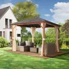 Gartenpavillon 3x3 m Holzoptik, Stahldach Hardtop 4 Produktbild-Vorschau 5