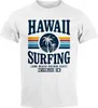 Herren T-Shirt Hawaii Surfing Sommer Strand Palme Print Produktbild-Vorschau 2