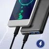 A smartphone is being charged by a power bank, with lightning graphics in the background suggesting fast charging. Produktbild-Vorschau