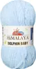 A ball of light blue yarn with a label. Podgląd zdjęcia produktu