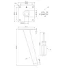 Schräg stehende Stahlbeine 40 cm, Set mit Schrauben, Produktbild-Vorschau 2