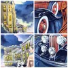 Bilder auf glas - frau retro stil - 30x30cm - Glasbilder - Produktbild-Vorschau 8