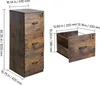 SucceBuy Armoire à dossiers avec 3 tiroirs et serrure pour Voir les images du produit 8