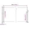 Seitenmarkise Ausziehbar Weiß 120x600 cm Produktbild-Vorschau 10