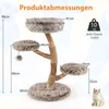 COSTWAY 90cm Kratzbaum Massivholz, Katzenbaum mit 4 Produktbild-Vorschau 7