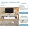 okwish vysoce lesklá TV skříňka s LED osvětlením a dvěma Náhled obrázku produktu 7
