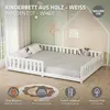 ML-Design detská posteľ 140x200 cm biela Podlahová posteľ Náhľad obrázku produktu 2