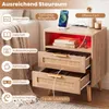 COSTWAY - Table de chevet avec station de charge, Voir les images du produit 6