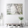 Leinwandbild Gemalter Wald aus grauen Bäumen 100x70 Feeby Produktbild-Vorschau 2