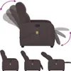 vidaXL Massagesessel Dunkelbraun Stoff Produktbild-Vorschau 6