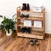 Regał na buty Relaxdays z drewna orzechowego, wys. x szer. Podgląd zdjęcia produktu 2
