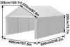 TRMLBE Carport 4x6 m Zeltgarage mit Abnehmbar Seitenwände Produktbild-Vorschau 6