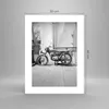 Poster - Poster ohne Rahmen - Alt Motorrad Schwarz und Weiß Produktbild-Vorschau 4