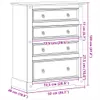 vidaXL Komoda Corona 92x48x114 cm lite drewno sosnowe Podgląd zdjęcia produktu 10