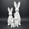 Keramik Hase stehend 20cm – Moderne Osterdekoration, Weiß Produktbild-Vorschau 1
