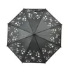 Toller Kinder Regenschirm mit Reflektor STERNEN schwarz mit Produktbild-Vorschau 7