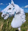 Super Hobby Horse Pferd auf Stab A3 weiß handgenäht und Produktbild-Vorschau 3