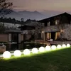 9er Set LED Solarkugel weiß, Erdspieß, DxH 10x38 cm Produktbild-Vorschau 15