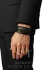 S&T DESIGN bracciale in pelle da uomo bracciale nero Anteprima dell’immagine prodotto 4