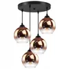 LUXOLAR - Lampa wisząca 4 płomienie szklany klosz Podgląd zdjęcia produktu 1