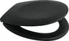 A black toilet seat lid is shown from a slightly elevated angle against a white background. Náhľad obrázku produktu