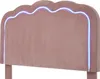 A pink velvet headboard with LED lighting. Produktbild-Vorschau