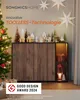 A festive Christmas scene featuring a SONGMICS HOME sideboard with decorative items and gifts. Produktbild-Vorschau