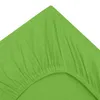 A close-up view of a green fitted sheet. Produktbild-Vorschau