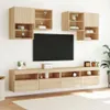 vidaXL TV-Wandschrank mit LED-Leuchten Sonoma-Eiche Produktbild-Vorschau 5