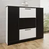 KIER FURNITURE Botník SZNB02D - 137,2x124,7x24,1 cm Bílá + Náhled obrázku produktu 2