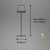 LED Akku-Tischleuchte Tischlampe höhenverstellbar IP44 grün Produktbild-Vorschau 9