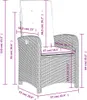 Gartensessel mit Kissen 2 Stk. Verstellbar Grau Poly Rattan Produktbild-Vorschau 8