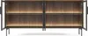 A modern sideboard with glass doors and internal LED lighting. Voir les images du produit