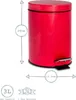 Bad-Treteimer und WC-Bürsten-Satz - 3-Liter Eimer - Rot Produktbild-Vorschau 4