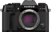 A front view of a black Fujifilm X-T50 camera body against a white background. Voir les images du produit